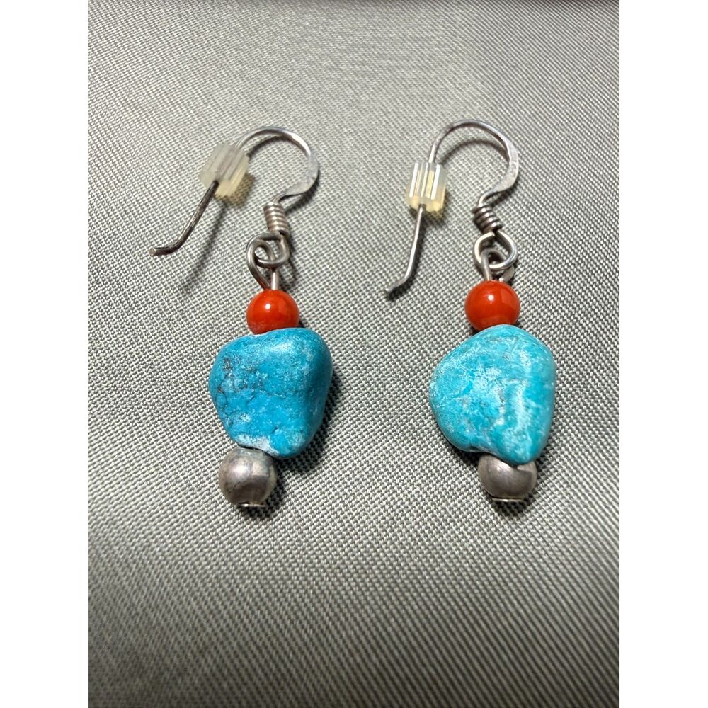 Dangle Turquoise Sterling Silver Earrings